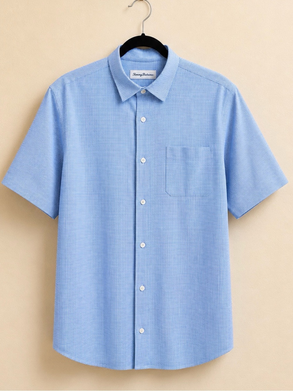 EUCTommy Bahama Sky Blue Short-Sleeve Button-Down Shirt